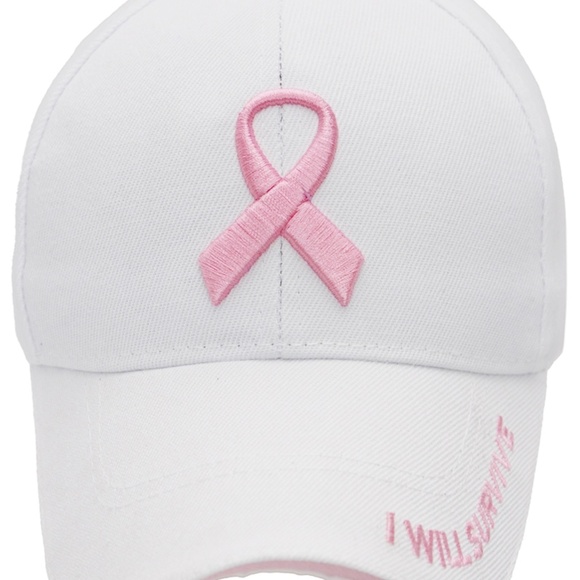 (NWT) Breast Cancer Awareness Ribbon Baseball Cap - Picture 2 of 3